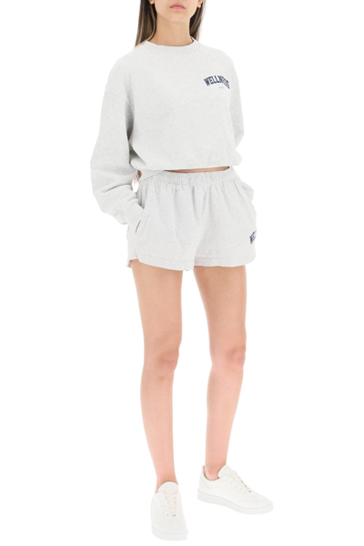 Shop Sporty And Rich Wellness Cropped Sweatshirt In Grey
