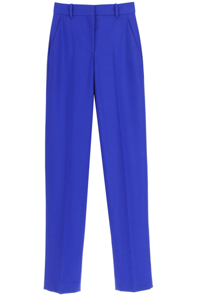 Shop Alexander Mcqueen Tailored Wool Trousers In Blue