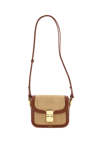 Shop A.p.c. Mini Bag Grace In Beige,brown