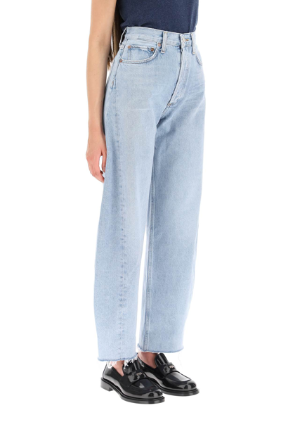 Shop Agolde Luna Pieced Jeans In Blue