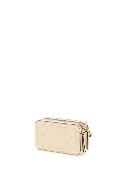 Shop Tory Burch Fleming Mini Bag In Beige