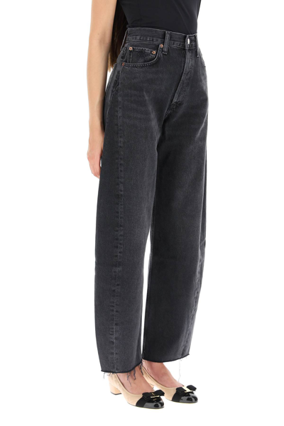 Shop Agolde Luna Pieced Jeans In Black