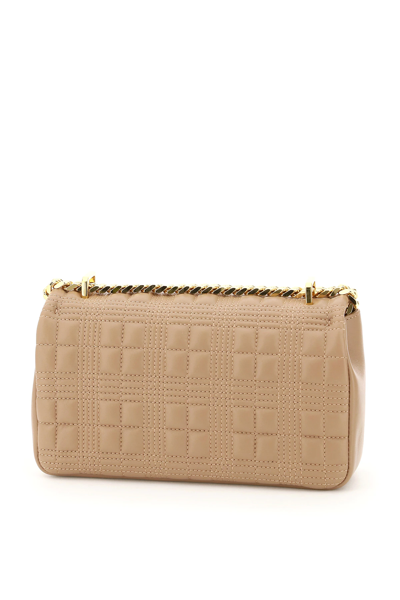 Shop Burberry Lola Small Bag In Quilted Leather In Beige