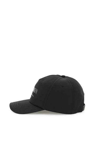 Shop Alexander Mcqueen 'mcqueen Graffiti' Baseball Hat In Black