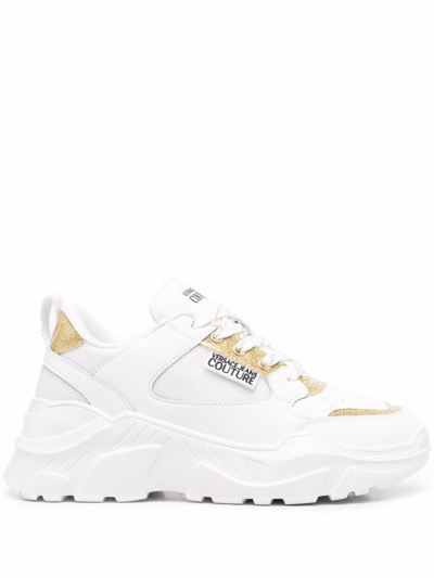 Shop Versace Jeans Women's White Leather Sneakers