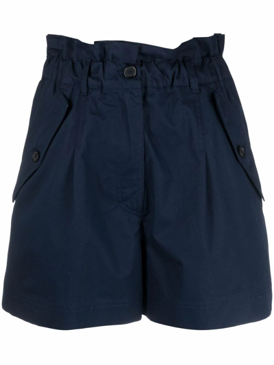 Shop Kenzo Women's Blue Cotton Shorts