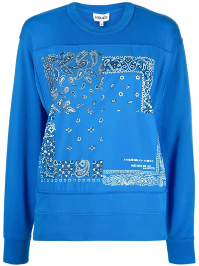 Shop Kenzo Women's Blue Cotton Sweatshirt