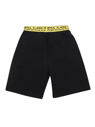 Shop Off-white Boys Black Polyester Shorts