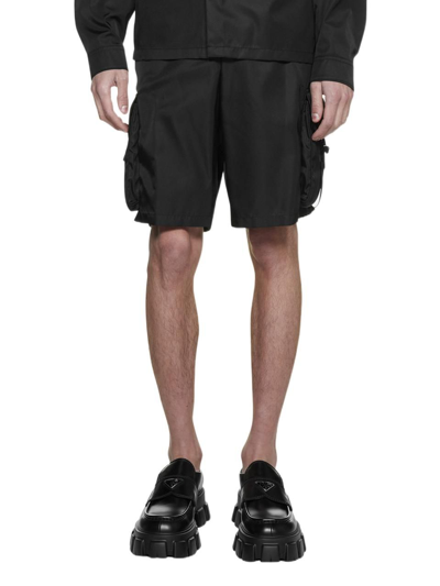 Shop Prada Men's Black Polyamide Shorts