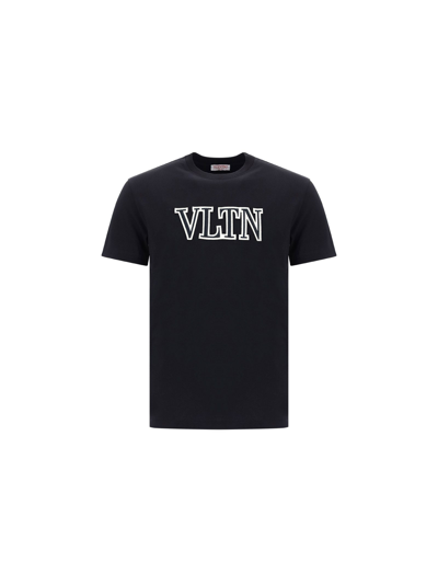 Shop Valentino Men's Black Other Materials T-shirt