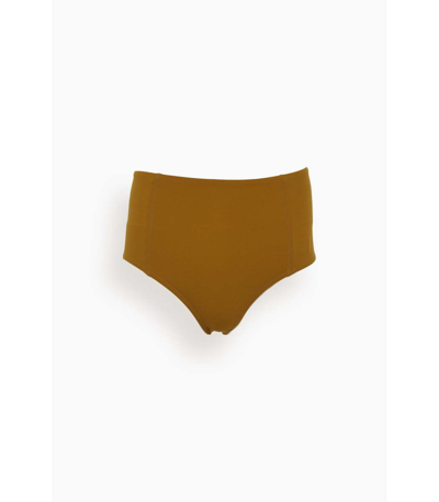 Shop Ulla Johnson Zahara Bikini Bottom In Olive In Brown