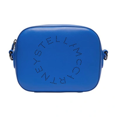 Shop Stella Mccartney Stella Logo Mini Bag In Blue
