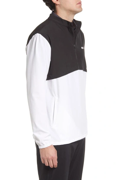 Shop Black Clover Quarter Jack Half Zip Pullover In Black/ White