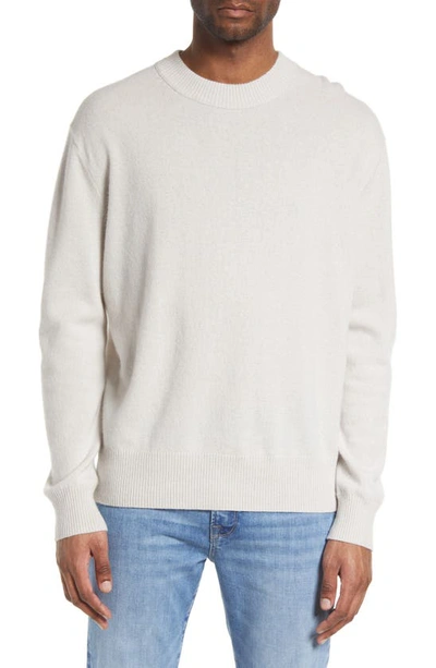 Shop Frame Cashmere Crewneck Sweater In Milk