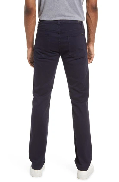 7 For All Mankind Slimmy Slim Fit Twill Five Pocket Pants In Emea Blue