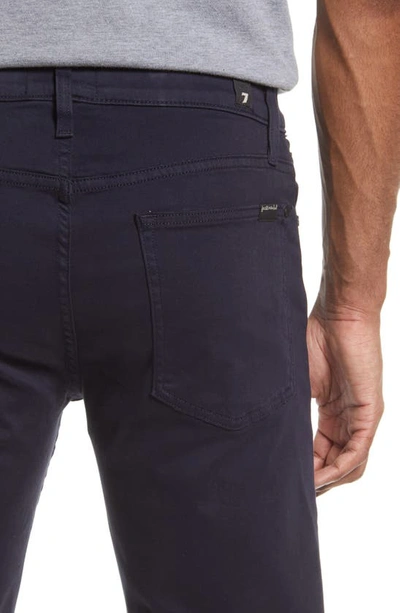 7 For All Mankind Slimmy Slim Fit Twill Five Pocket Pants In Emea Blue