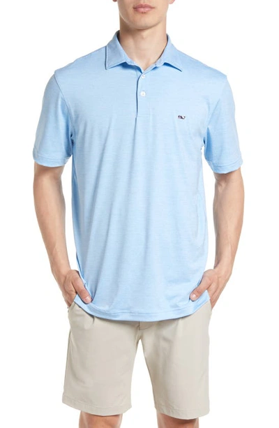 Vineyard Vines St. Jean Stripe Sankaty Regular Fit Polo Shirt In Ocean Breeze Tejeda