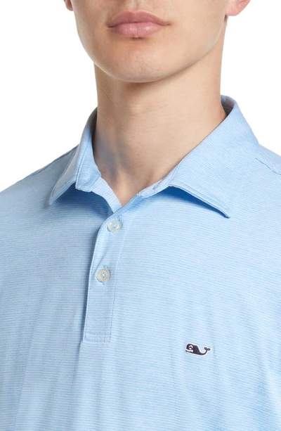 Shop Vineyard Vines St. Jean Stripe Sankaty Performance Polo In Ocean Breeze Tejeda