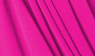 Dress The Population Alicia Mixed Media Midi Dress In Bright Fuchsia