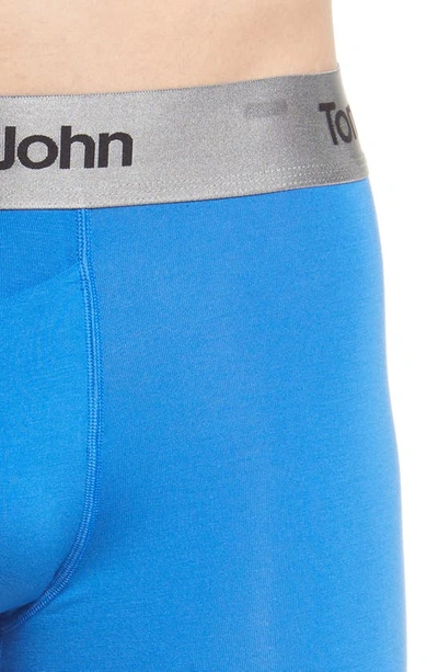 Shop Tommy John Second Skin 6-inch Boxer Briefs In Strong Blue