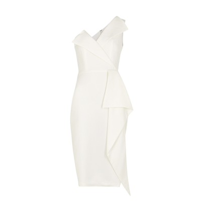 Shop Lavish Alice White One-shoulder Ruffled Midi Dress