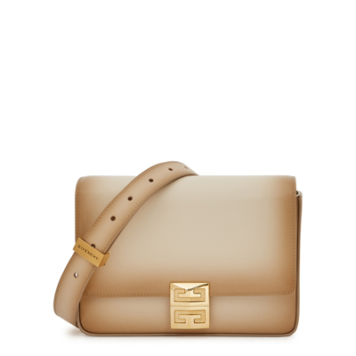 Shop Givenchy 4g Ombré Leather Shoulder Bag In Beige