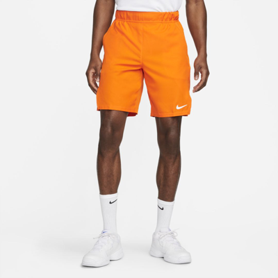 Shop Nike Court Dri-fit Victory Men's 9" Tennis Shorts In Magma Orange,white
