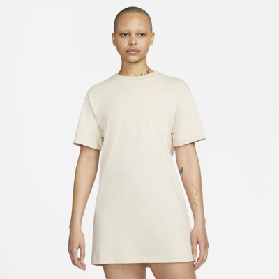 Shop Nike Sportswear Essential Women's Dress In Sanddrift,white