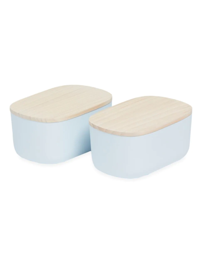 Shop Open Spaces Small Wooden Lid Bins