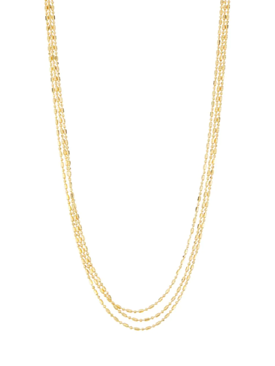 ZOË CHICCO WOMEN'S 14K YELLOW GOLD THREE-STRAND BEADED NECKLACE 