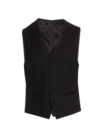 Shop Saks Fifth Avenue Men's Collection Classic Tuxedo Vest In Black