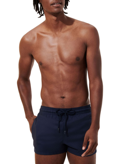Shop Vilebrequin Men's Woolmark X  Wool-blend Swim Shorts In Bleu Marine