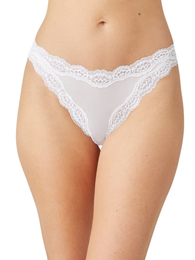 Shop Wacoal Women's Softly Styled High-cut Briefs In White