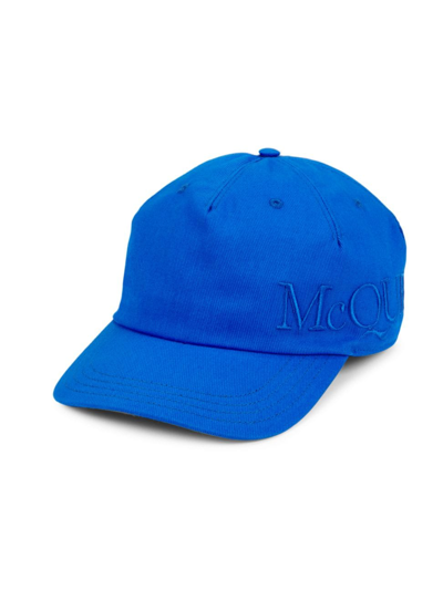 Shop Alexander Mcqueen Men's Oversized Logo Hat In Royal