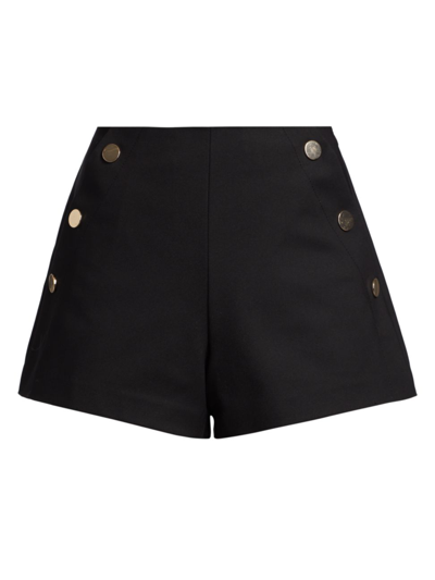 Shop Ramy Brook Women's Drew Button Detail Shorts In Black