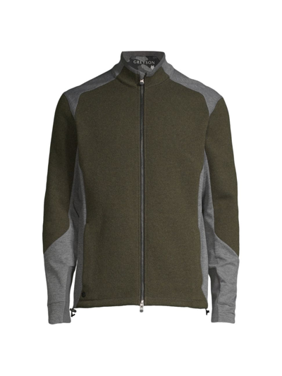 Shop Greyson Men's Sequoia Zip-up Jacket In Dark Forest