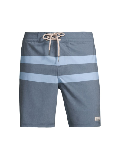 Shop Fair Harbor Men's The Nautilus Board Shorts In Navy Stripe