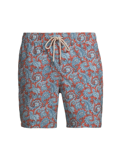 Shop Fair Harbor Men's The Bayberry Swim Trunks In Red Paisley