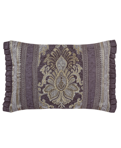 Shop Five Queens Court Dominique Decorative Pillow, 15" X 23" In Lavender