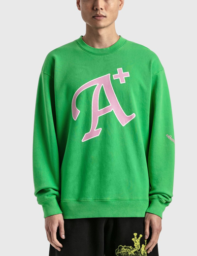 Shop Perks And Mini A+ Crewneck Sweatshirt In Green