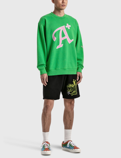 Shop Perks And Mini A+ Crewneck Sweatshirt In Green