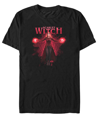 Shop Fifth Sun Men's Likeness Doctor Strange Movie 2 Scarlet Witch Splash Short Sleeve T-shirt In Black