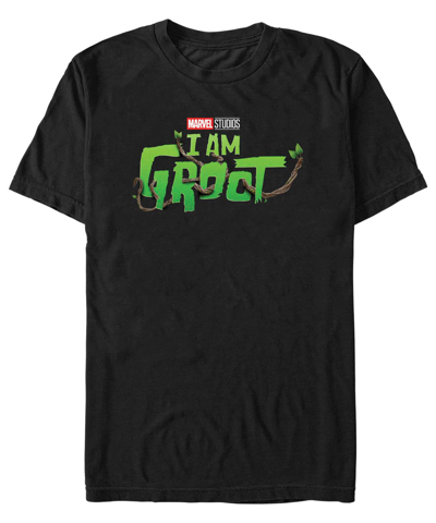 Shop Fifth Sun Men's Marvel Film I Am Groot Main Logo Short Sleeve T-shirt In Black