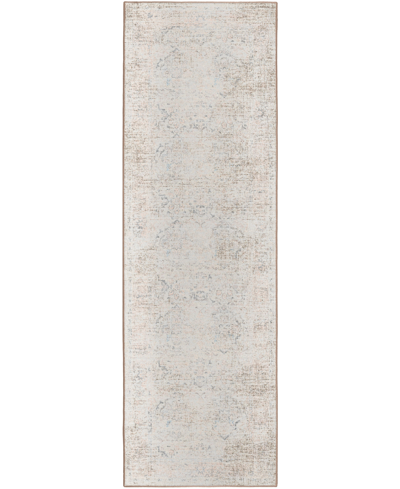 D Style Jericho Washable Jc3 2'6" X 10' Runner Area Rug In Ivory