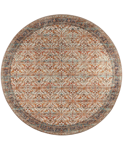 D Style Jericho Jc10 4' X 4' Round Area Rug In Multi