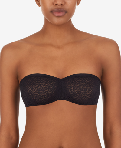 Shop Dkny Modern Lace Unlined Strapless Bra Dk4025 In Black