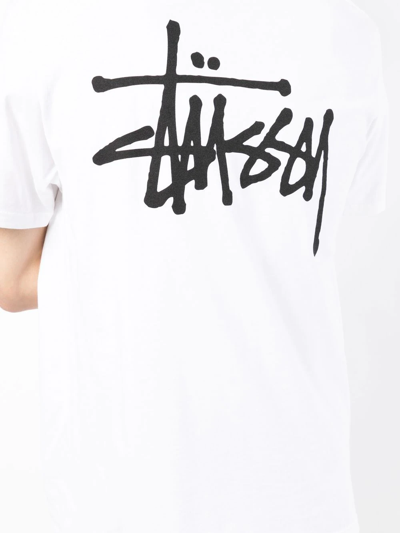Shop Stussy Logo Print T-shirt In White