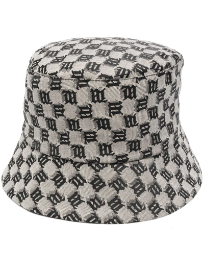 Shop Misbhv Monogram-print Bucket-hat In Neutrals