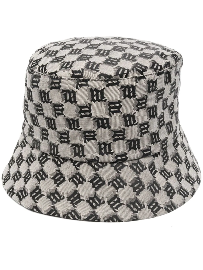 Misbhv All-over Monogram-pattern Bucket Hat In Neutrals