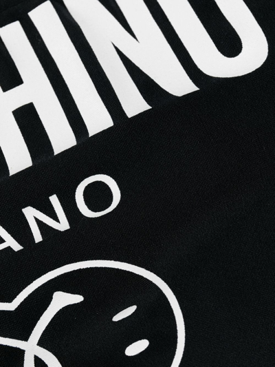 Shop Moschino Logo Swim Trunks In Black